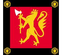 magFlags Bandiera Large Standard of The Army Logistic Regiment Norway | The Ceremonial Standard of The Norwegian Army Logistic Regiment Opperasjonsstøtteavdelingen | 1.35m² | 120x120cm