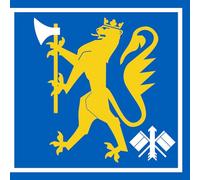 magFlags Bandiera Large Standard of The Signal Battalion Norway | The Ceremonial Standard of The Norwegian Signal Battalion Sambandsbataljonen | 1.35m² | 120x120cm