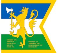 magFlags Bandiera Large Standard of The Søndenfjeldske Dragoon Regiment | The Ceremonial Standard of The Norwegian Søndenfjeldske Dragoon Regiment | 1.35m² | 110x120cm
