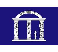 magFlags Bandiera Large State of Georgia 1861, blue | Georgia 1861 blue version | bandiera paesaggio | 1.35 m² | 90x150cm