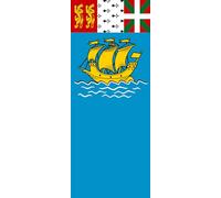 magFlags Bandiera Saint-Pierre e Miquelon | Bandiera Ritratto | 3.5m² | 300x120cm