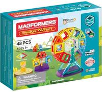 Magformers Carnival Plus 48-Piece Magnetic Construction Set. Makes Fairground Rides With Magnetic Pieces And Detachable Characters. STEM And Educational Toy., Carnival Plus Set 703016