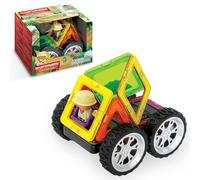 Magformers Jungle Rally Kart piastrelle magnetiche e blocchi giocattolo. Rende veicoli e modelli 3D. Giocattolo STEM e giocattolo creativo da gioco.