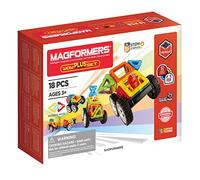 MAGFORMERS Wow Plus 707020 - Set di 18 magneti magnetici per bambini, set di mattoncini magnetici per bambini, regalo per bambini, anni e ragazzi