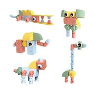MAGFUN Mattoncini magnetici per bambini dai 3 anni in su. Set creativo animali STEM in plastica ABS sicura. Sviluppa la manualità e il pensiero spaziale