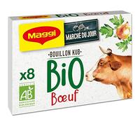 Maggi, 3 pezzi, brodo biologico di manzo, 8 cubetti, 80 g