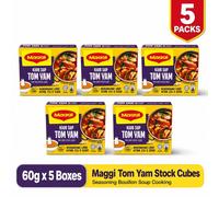 Maggi Cubetti Brodo Tom Yam 60g x 5 Scatole Condimento Bouillon