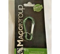 MAGGI GROUP - MOSCHETTONE IN ALLUMINIO A PERA COLORATO 6MM CON ANELLO PORTACHIAVI - COLORE VERDE