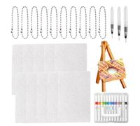 Maggic Puffy Paint Art Set - Kit da disegno in schiuma 3D | 12 penne colorate, spugna di tela e cavalletto per progetti creativi scolastici per bambini