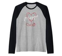 MAGGIE Nurse Gift Cute Doctor Designer Personalized Nurse Maglia con Maniche Raglan
