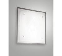 MAGGIE PLAFONIERA BIANCA L.40x40 CM IN VETRO E METALLO 3 LUCI ATTACCO E27