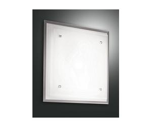 Maggie Plafoniera quadrata 46x46 3 luci e27 vetro