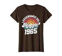 Maggio 1965 Vintage - Maglia 57 Anni Uomo Donna Compleanno Maglietta, Donna, Marrone, XS