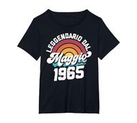 Maggio 1965 Vintage - Maglia 57 Anni Uomo Donna Compleanno Maglietta, Donna Plus-Size, Nero, 3X