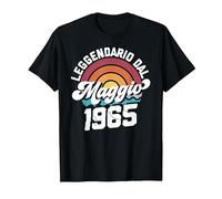 Maggio 1965 Vintage - Maglia 57 Anni Uomo Donna Compleanno Maglietta, Uomo, Nero, M