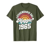 Maggio 1965 Vintage - Maglia 57 Anni Uomo Donna Compleanno Maglietta, Uomo, Oliva, S