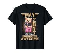 Maggio 2017 9° Compleanno 9 Anni Orsacchiotto Essere Fantastico Maglietta
