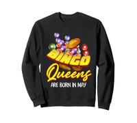 Maggio Compleanno Bingo Queen Bingo Giocatore Gioco Night Humor Felpa