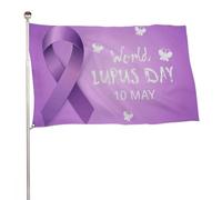 Maggio è il mese della consapevolezza del lupus, bandiera, striscione per esterni, decorazione per feste, arazzo da parete, 35x59 pollici