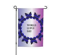 Maggio è il mese della consapevolezza del lupus, bandiere da giardino, decorazione perfetta, striscione da cortile, 12 x 18 pollici, decorazione esterna bifacciale, arazzo per feste, arredamento per l