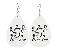 Maggio è il mese della consapevolezza del melanoma Orecchini pendenti a goccia leggeri in ecopelle da donna