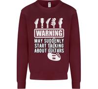 Maggio Start Talking About Chitarre Chitarrista Uomo Felpa Maglioncino