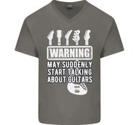 Maggio Start Talking About Chitarre Chitarrista Uomo Scollo A V Cotone Maglietta