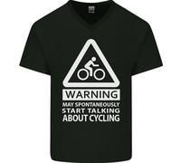 Maggio Start Talking About Ciclismo Ciclisti Uomo Scollo A V Cotone T-Shirt
