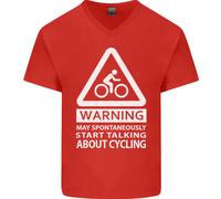 Maggio Start Talking About Ciclismo Ciclisti Uomo Scollo A V Cotone T-Shirt