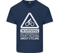 Maggio Start Talking About Ciclismo Ciclisti Uomo Scollo A V Cotone T-Shirt