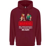 Maggio Start Talking About Rugby Player Divertente Bambini Felpa con Cappuccio