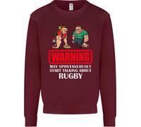 Maggio Start Talking About Rugby Player Divertente Bambini Felpa Maglione