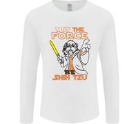 Maggio The Force Be Shih Tzu Cane Divertente Uomo Maniche