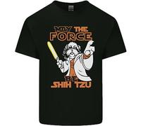 Maggio The Force Be Shih Tzu Divertente Cane T-Shirt Bambini Bambine
