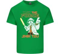 Maggio The Force Be Shih Tzu Divertente Cane T-Shirt Ragazzi Ragazze