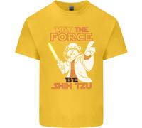 Maggio The Force Be Shih Tzu Divertente Cane T-Shirt Ragazzi Ragazze