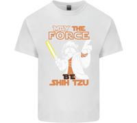 Maggio The Force Be Shih Tzu Divertente Cane T-Shirt Ragazzi Ragazze