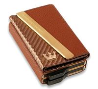 MAGGIORE LUXURY Portafogli Unisex Ultimi Pezzi Vera Pelle Doppio Porta Carte Di Credito Fino a 12 Card Portafoglio Uomo Donna Portafoglio Slim Protezione Rfid Anticlonazione Borsellino Omaggio
