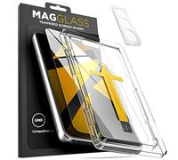 magglass Pellicola protettiva progettata per Samsung Galaxy S22 in vetro temperato con protezione per obiettivo della fotocamera (compatibile con impronte digitali)