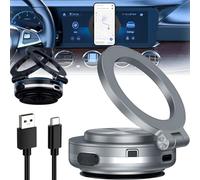 Maggrip Pro 360 2.0, Nixie Phone Holder, Mpp Gripmaster Pro 360 Magnetic Holder New 2024, 360 Rotatable Car Magnetic Phone Holder, Electric Vacuum Magnetic Car Phone Mount for iPhone (Silver)