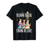 Magi dell'Epifania di Natale - 3 Re Che seguono la Stella Maglietta