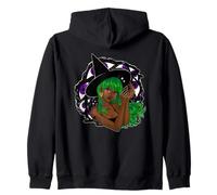 Magia Celeste Pagana Occulta Gothcore Strega Verde Mistica Felpa con Cappuccio