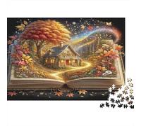 Magia del libro d'autunno Puzzles 1000 Pezzi Carta riciclata per adulti Puzzle per adulti Gioco educativo per decompressione Regalo divertente per casa Ottima idea regalo 70x50cm/1000pcs