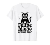 Magia felina sempre vicino agli amanti dei gatti Feline Pet Meow Love Cats Maglietta