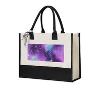 Magia Galaxy Cielo Viola Stampa Tela Unisex Tote Bag Regalo Borse a Spalla Grande Capacità Shopping Viaggi Ufficio