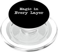 Magia in ogni strato Lasagne Divertente Scrittura Minimalista PopSockets PopGrip per MagSafe