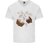 Magia Libro Incantesimo Maghi Magico T-Shirt Cotone A V