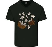 Magia Libro Incantesimo Maghi Magico T-Shirt Cotone A V