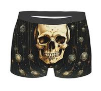 Magia Mistica della Luna del Cranio Vintage Uomo Underwear Comfort Boxer Slip Traspiranti Boxer Shorts Leggeri Mutande L