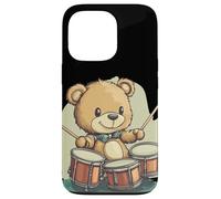 Magia musicale con questo orsacchiotto batterista a dondolo Custodia per iPhone 13 Pro